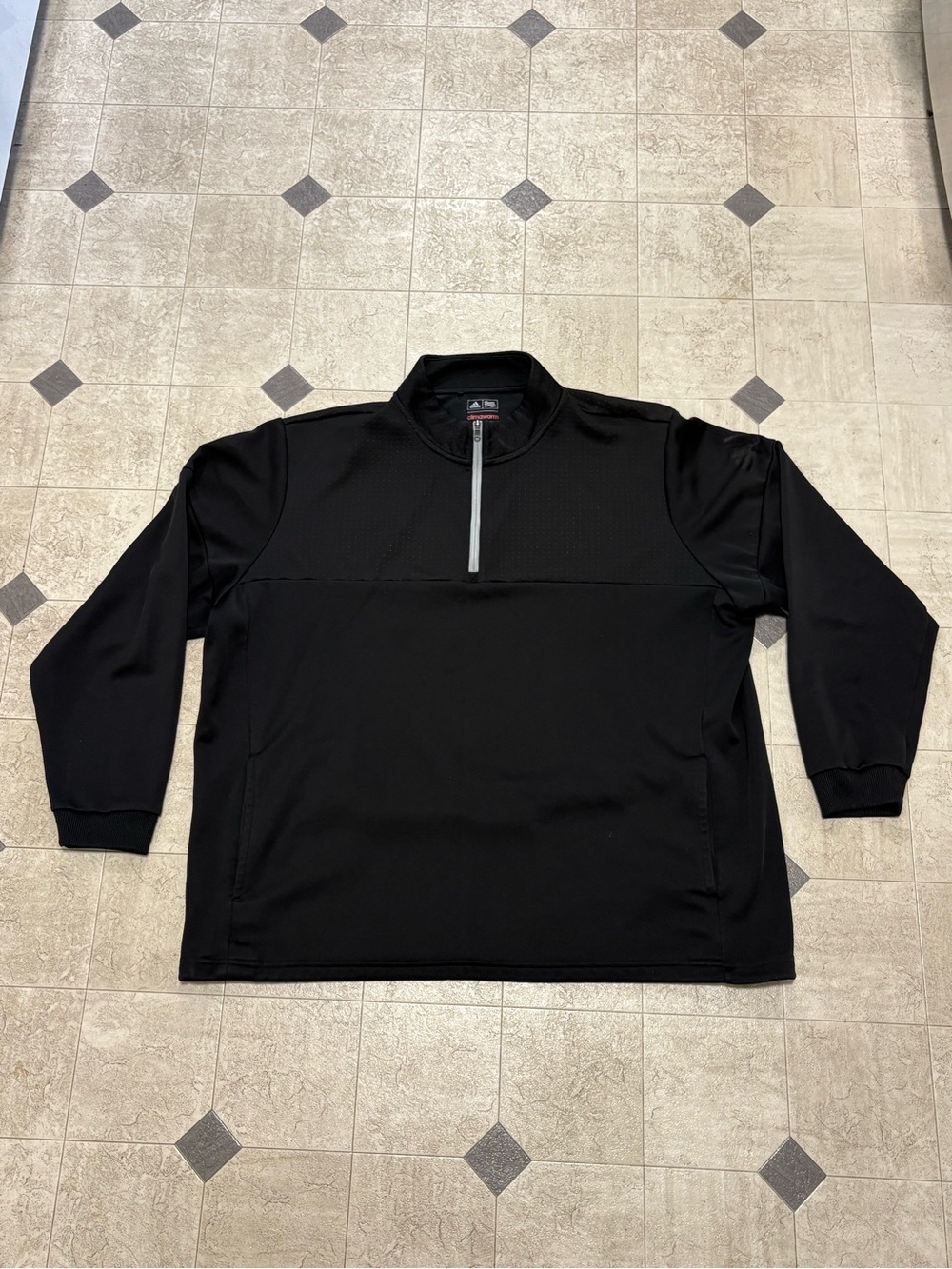 adidas Golf Climawarm 1/4 Zip Fleece Mock Neck Pullover Black Men's 2XL